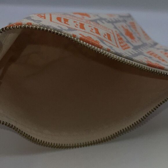 THE FEED PROJECT Orange and Grey Zip Pouch Cosmetic Bag - Picture 4 of 4